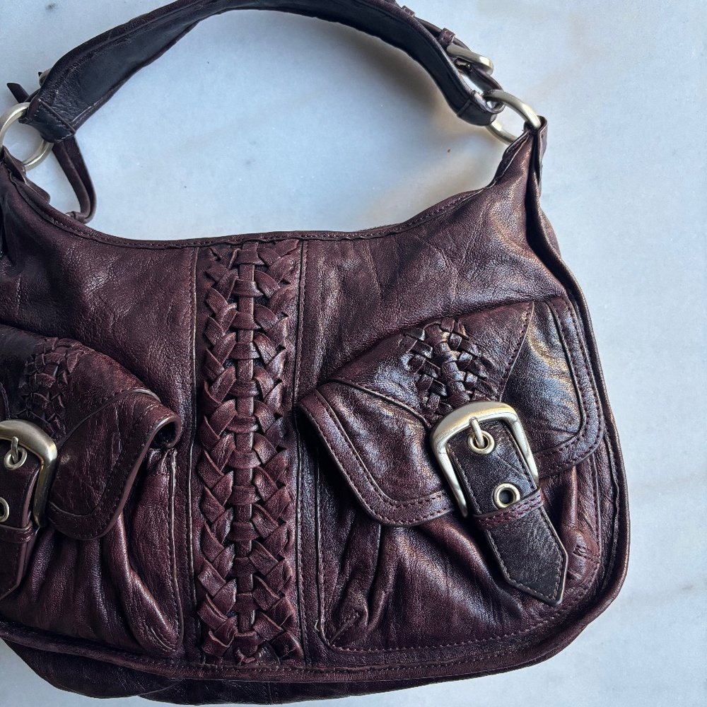 Junior Drake Shoulder Bag in Deep Purple with Silver Hardware - Picture 4 of 7